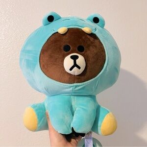 🌹 NEW - LINE FRIENDS Jungle Brown Plush Dinosaur Costume